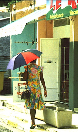 guadeloupe, sainte anne, parasol