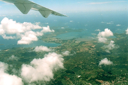 Martinique, aerial, Caravelle, flight